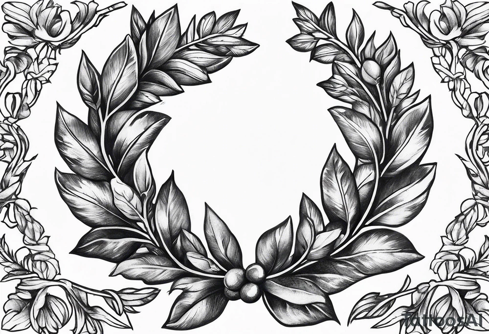 Triumph & victory; laurel wreath tattoo idea