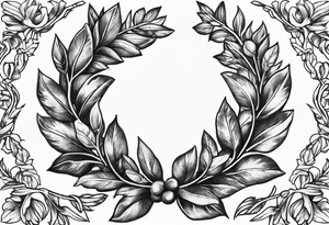 Triumph & victory; laurel wreath tattoo idea