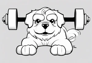Falcor dumbbell tattoo idea