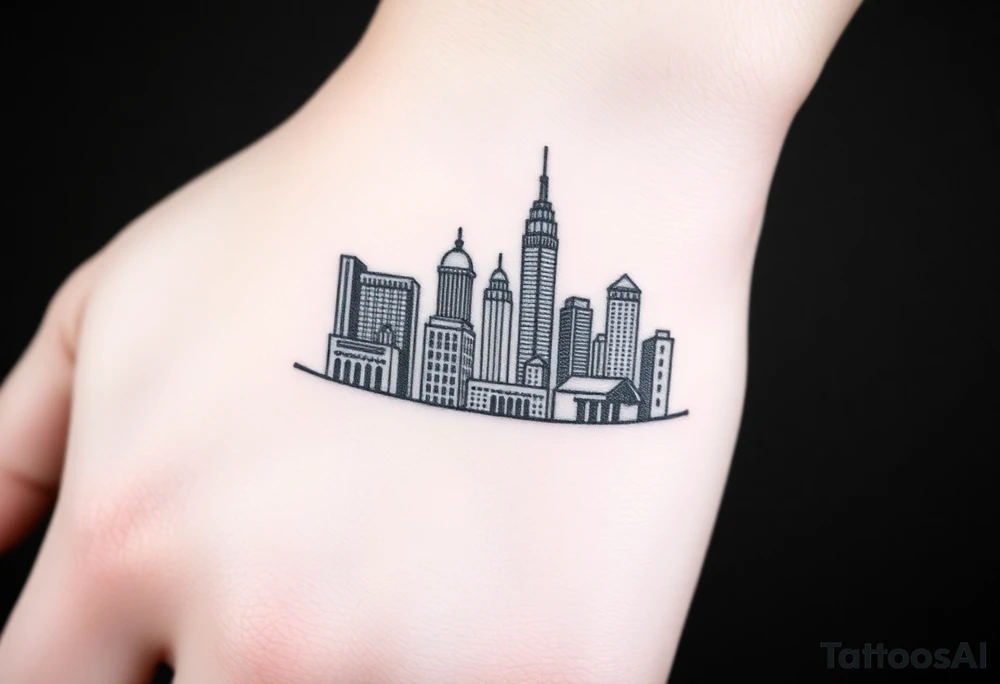Atlanta skyline tattoo idea
