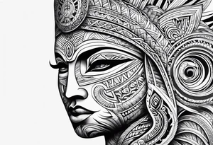 the sun god maori tattoo idea