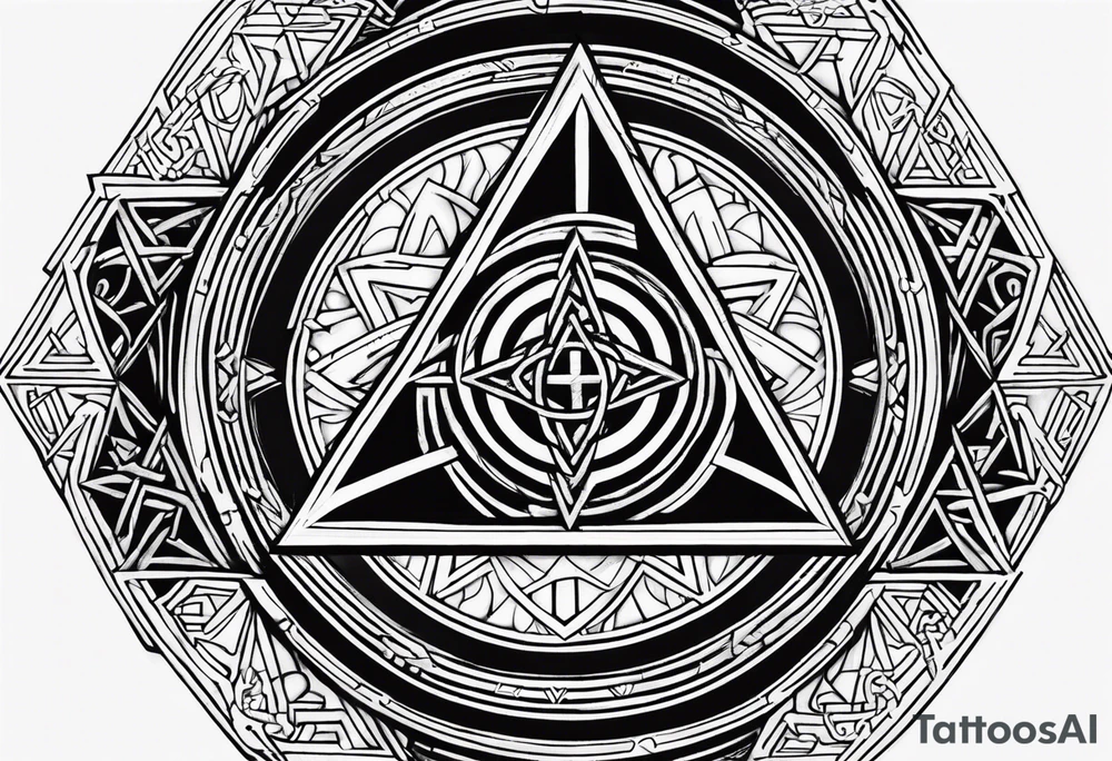 Nordique,triquetra,vegvisir,valknut tattoo idea