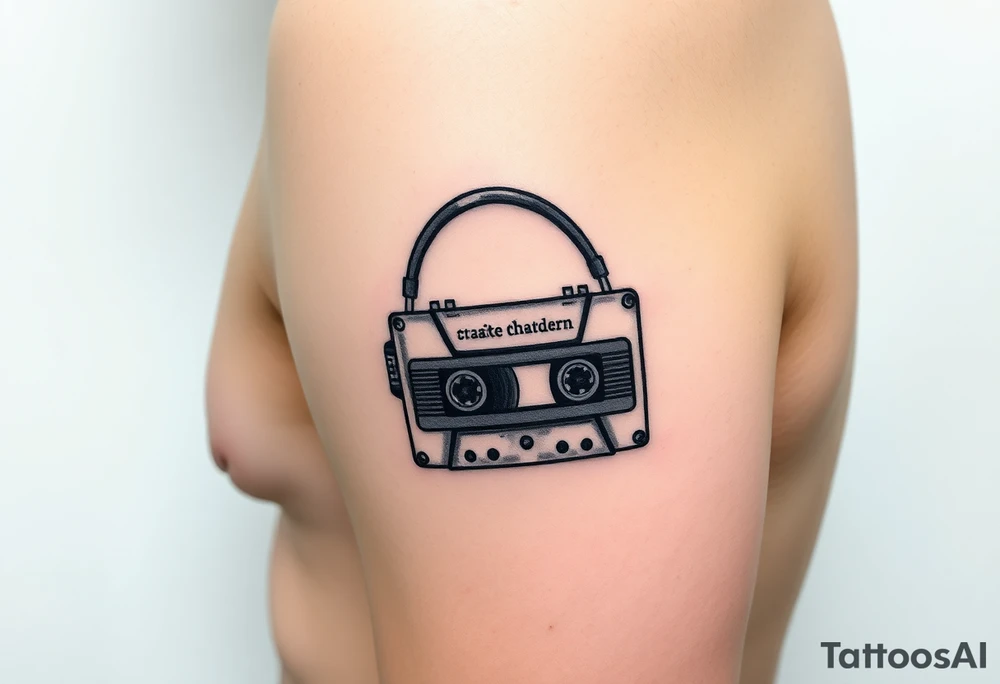 Right outer male calve

Stranger things
Upside down colors
80s Cassette player with 80s style headphones and a Kate bush running up that hill tape tattoo idea