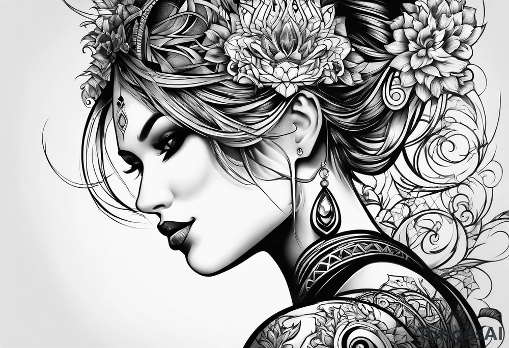 Abstract evil tattoo idea