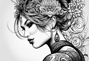 Abstract evil tattoo idea