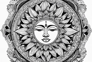 the sun god tattoo idea