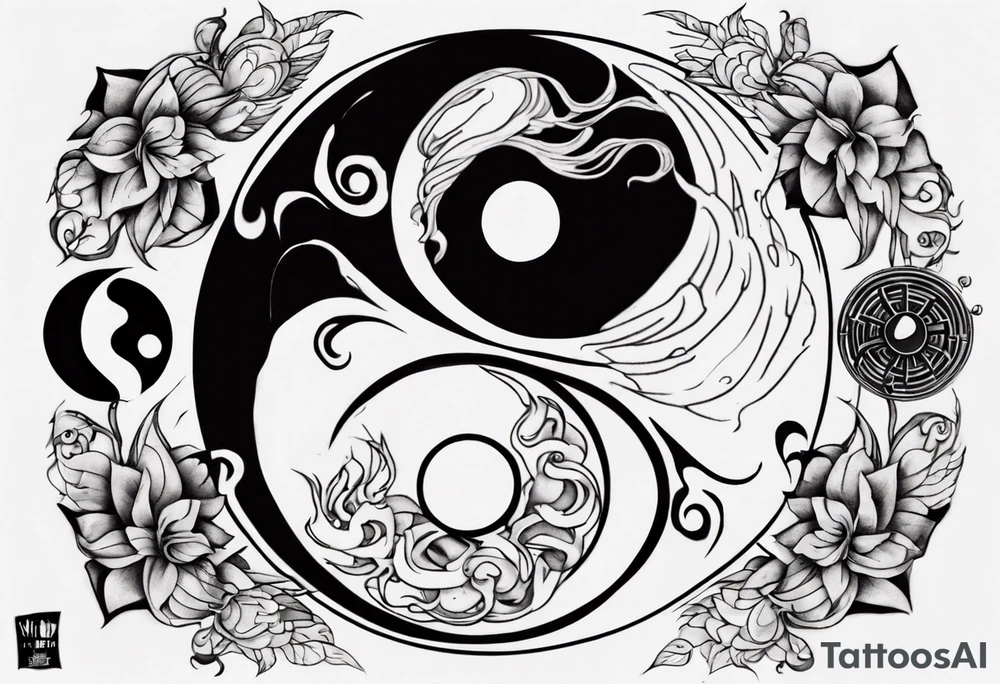 yin yang tattoo idea
