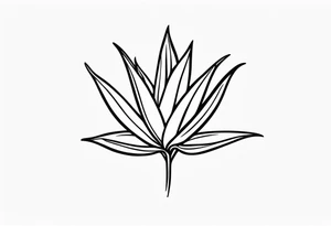 Aloe plant leaf tattoo idea