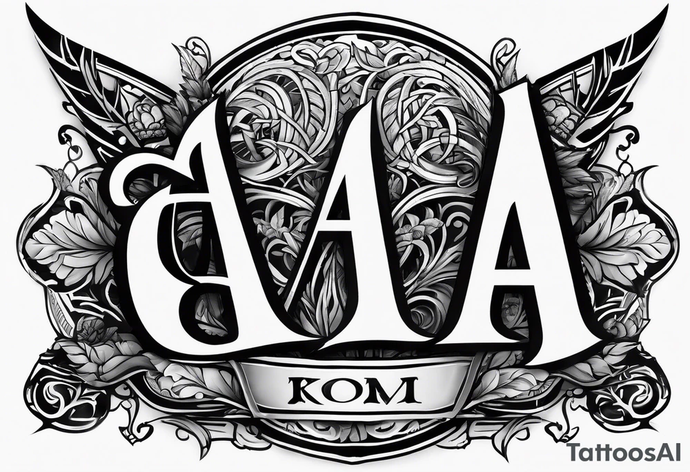 Letters ALA and GAA tattoo idea