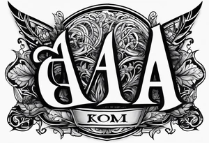 Letters ALA and GAA tattoo idea