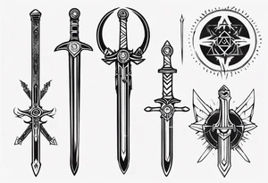 sword with circle around from zelda tattoo idea
