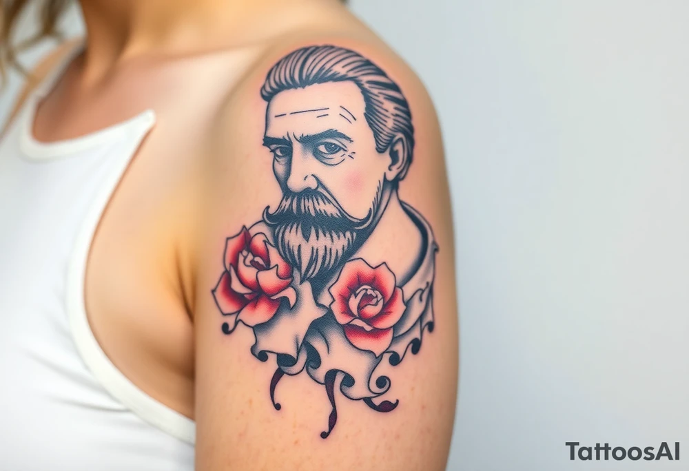 uma tatuagem que expresse a filosofia do bem e do mal de Nietzsche tattoo idea