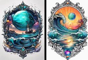 Neptune planet tattoo idea