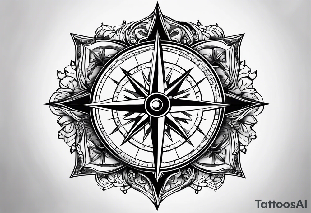 Compass memento vivere tattoo idea