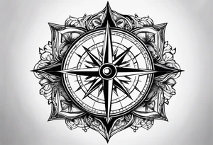 Compass memento vivere tattoo idea