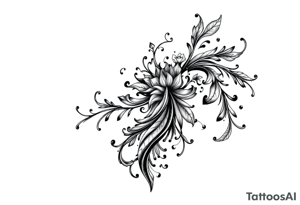 mytical shaman and mytolog style ornametn with ancient rhyme tattoo idea