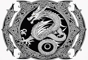 celtic mythology dragon tattoo idea