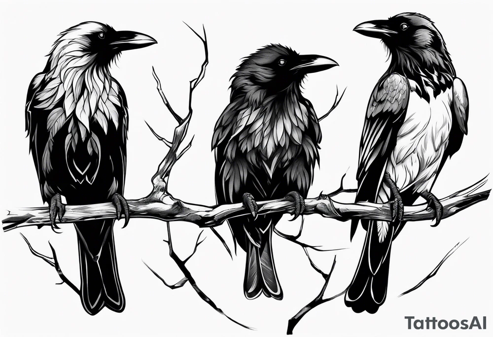 three ravens tattoo idea