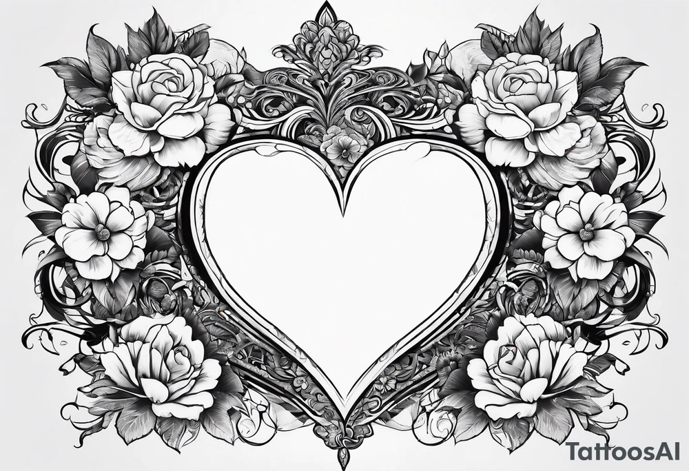 Back tattoo exposing heart tattoo idea