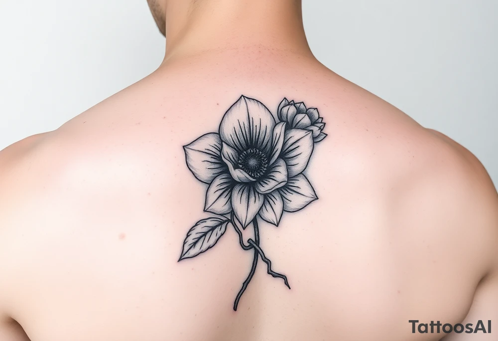 January December july birth Flower tattoo idea