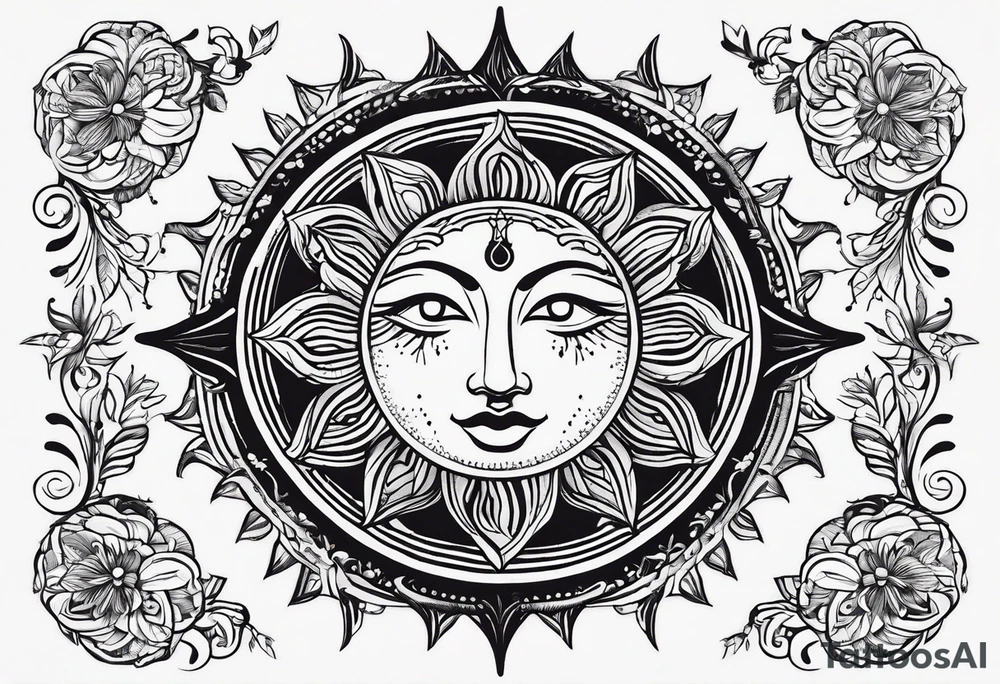 minimalist
sun tattoo idea