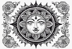 minimalist
sun tattoo idea