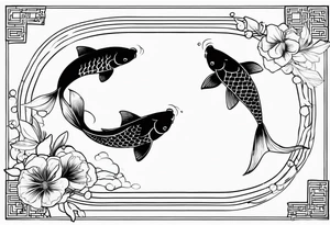 2 koi fishes tattoo idea