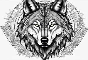 Wolf warrior tattoo idea