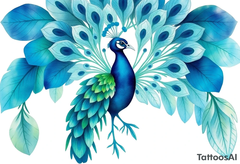 Peacock tattoo idea