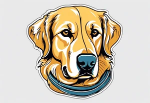 a golden retriever in a gi tattoo idea