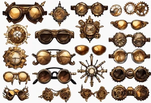 Steampunk
Anime
Gold
Brown
Sunglasses tattoo idea