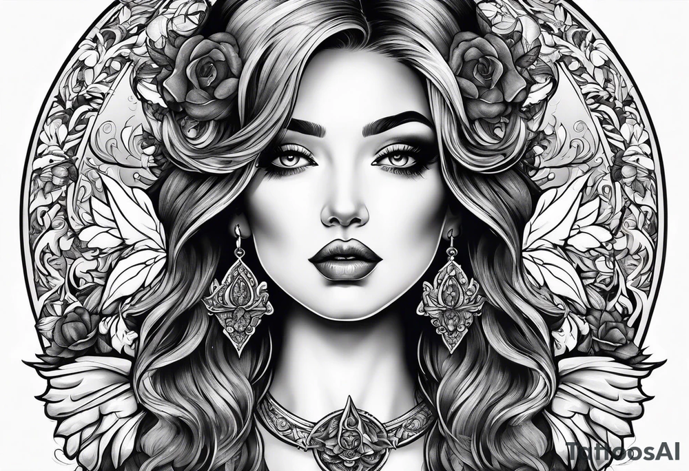Angel and devil women tattoo idea