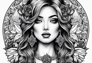 Angel and devil women tattoo idea