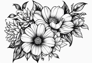May and October flowers tattoo idea