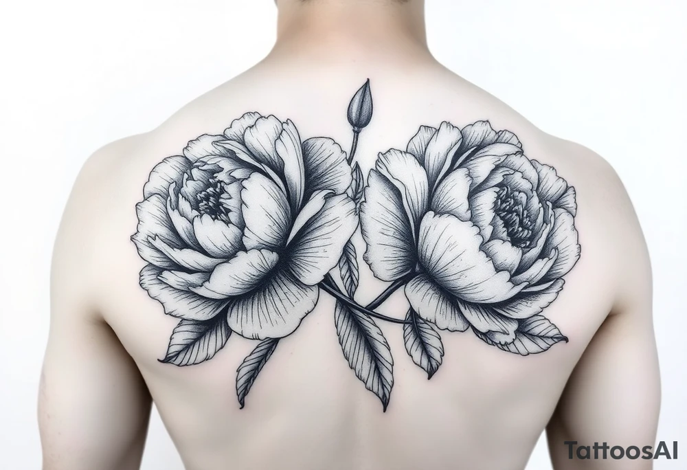 peonies tattoo idea