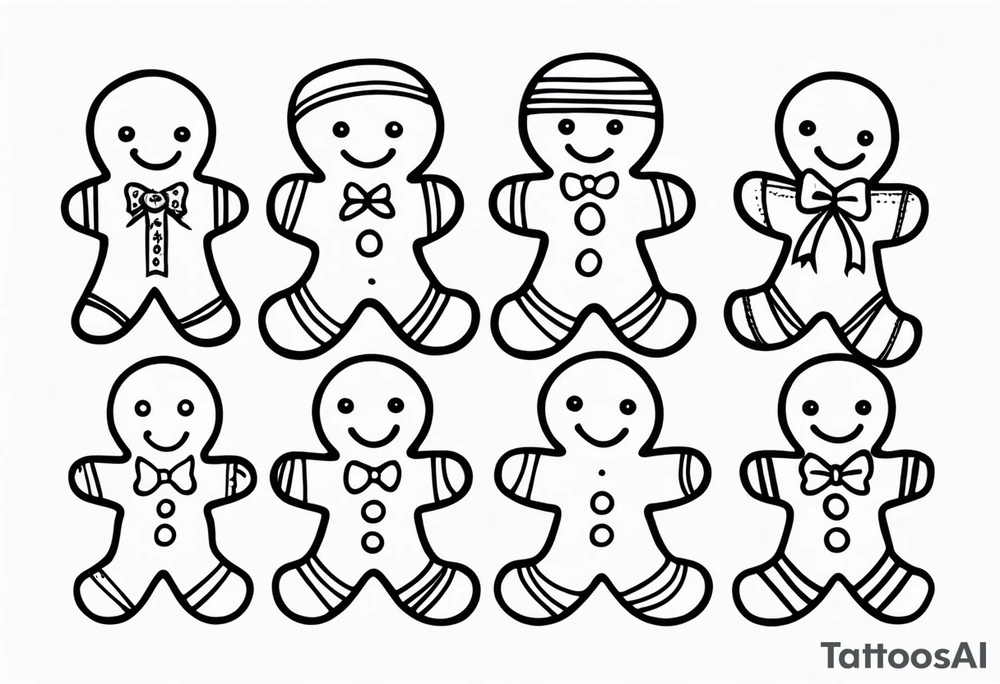 GINGERBREAD MEN tattoo idea