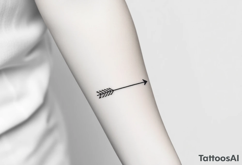 Thin arrow tattoo idea