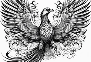 Phoenix with ink tattoo idea