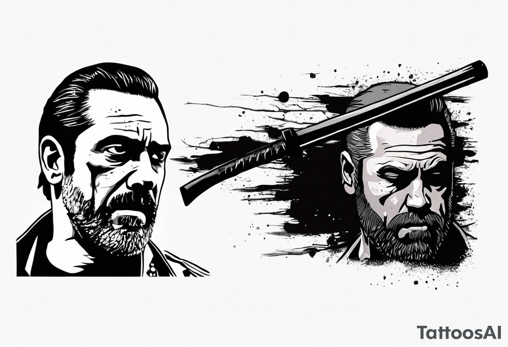 The walking dead negan small picture tattoo idea