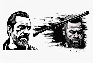 The walking dead negan small picture tattoo idea