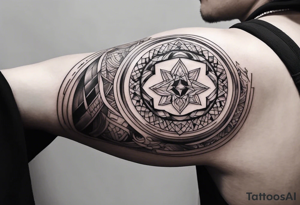 A religion themed shoulder tattoo to suit my forearm tattoo tattoo idea