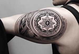 A religion themed shoulder tattoo to suit my forearm tattoo tattoo idea