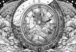 space and timew tattoo idea