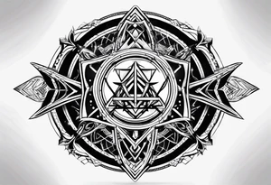 Cyber sigil with the name krah tattoo idea