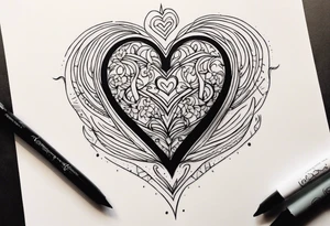 heart tattoo that says “Gift from my mother
Curse from my pops” tattoo idea