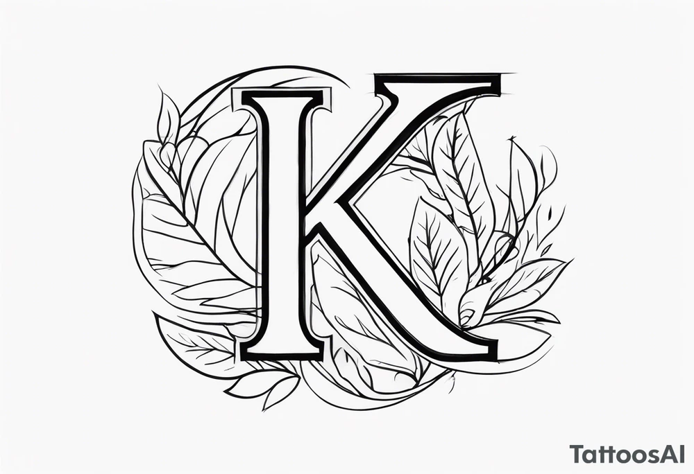 letter K tattoo idea