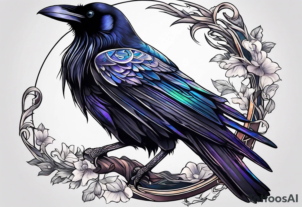 a raven tattoo idea
