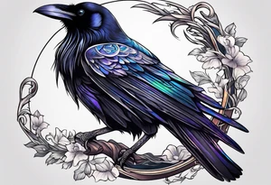 a raven tattoo idea