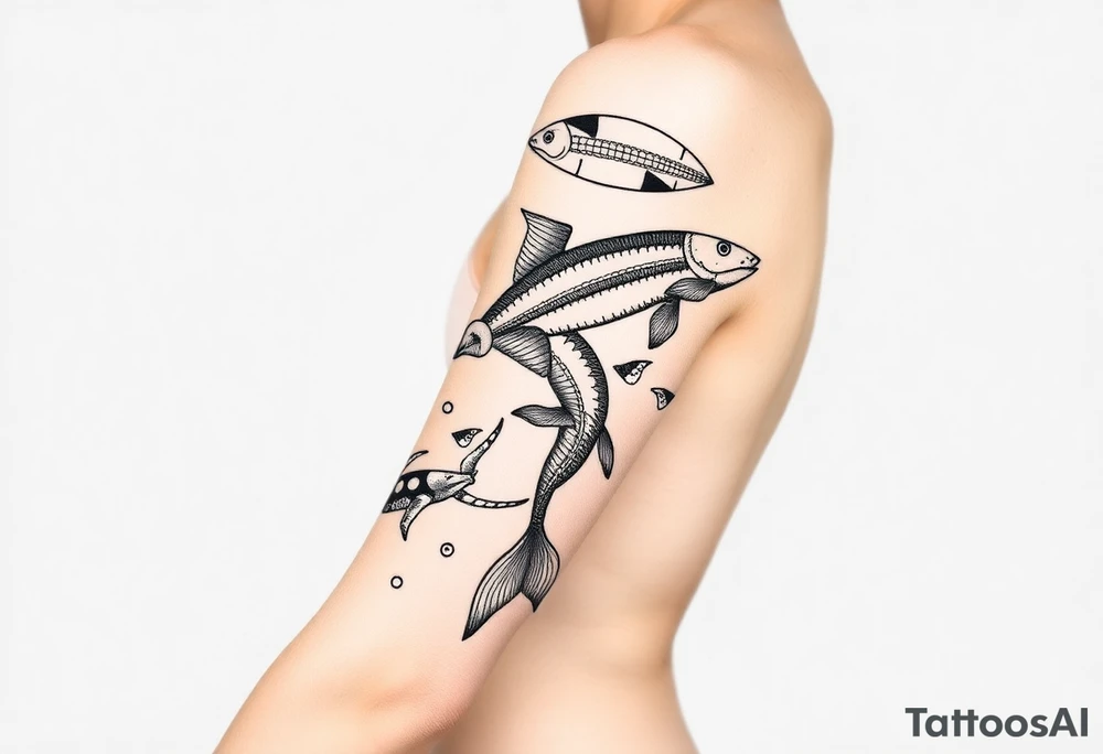 sea ​​animals tattoo idea