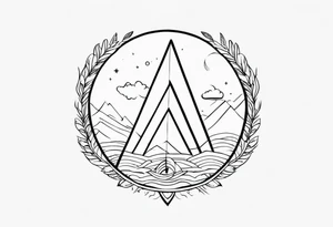 God under an up arrow tattoo idea